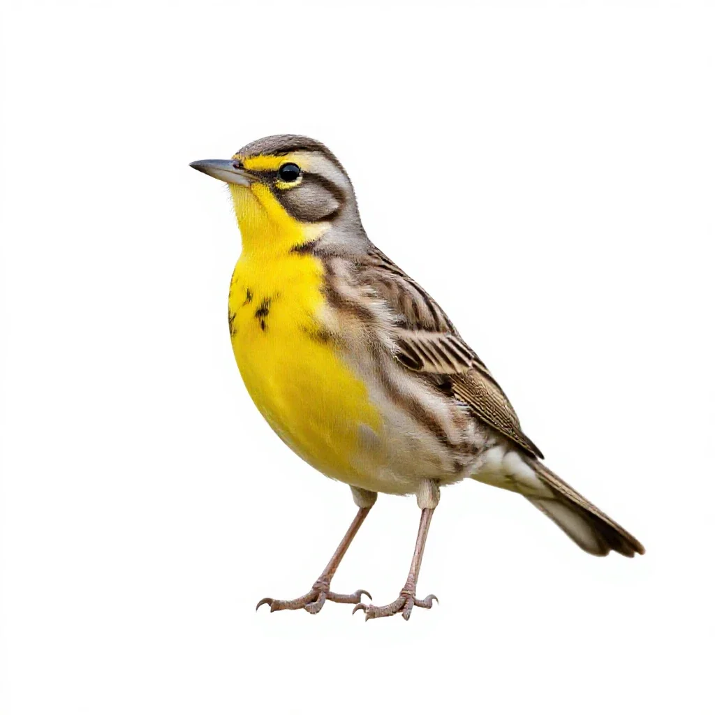 Meadowlark isolated on a white background