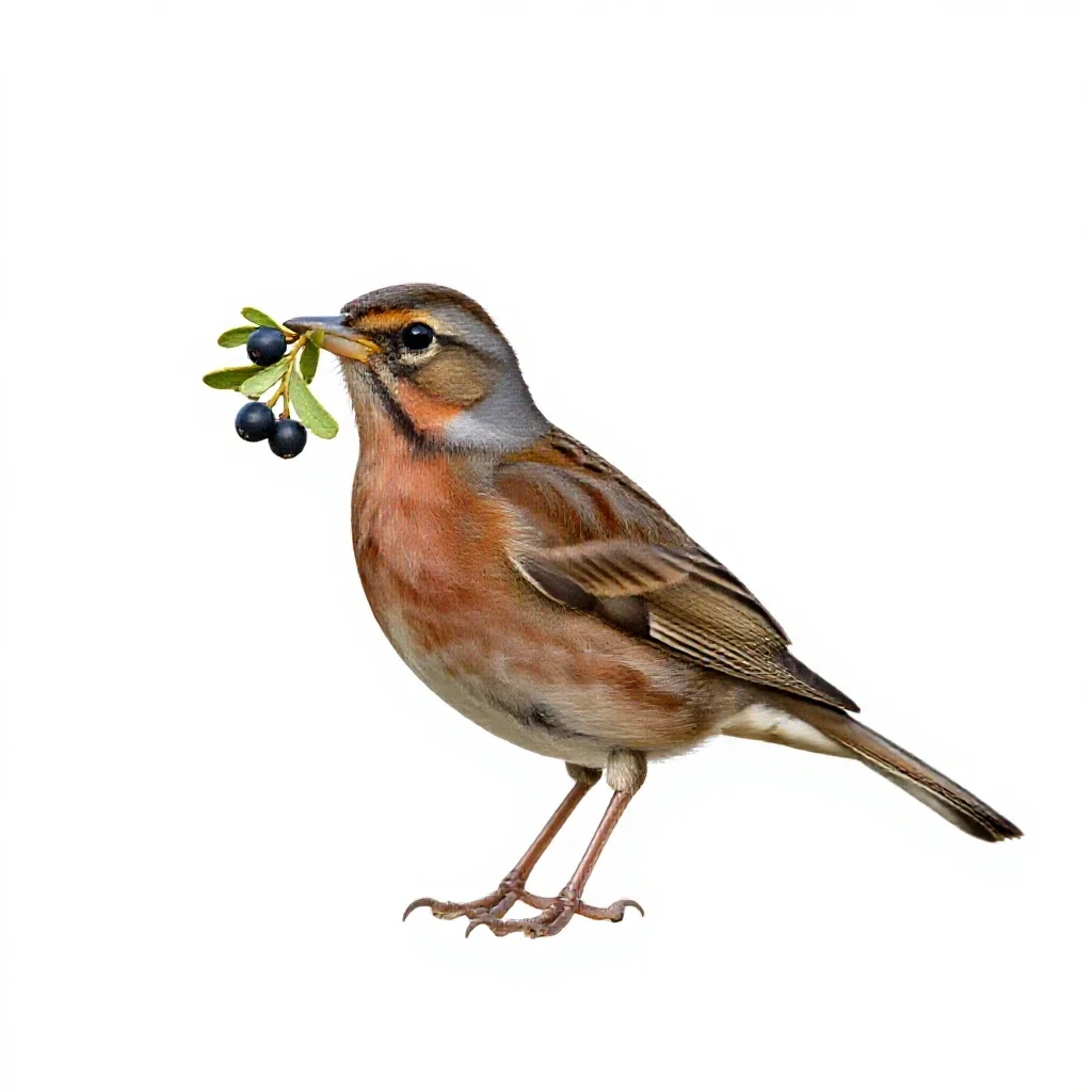 Missel thrush isolated on a white background