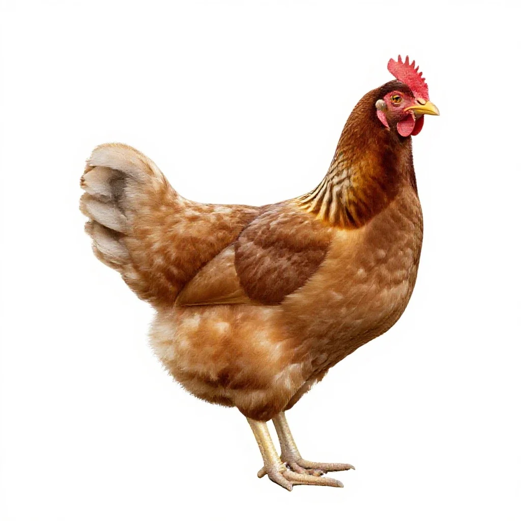 Mother hen isolated on a white background