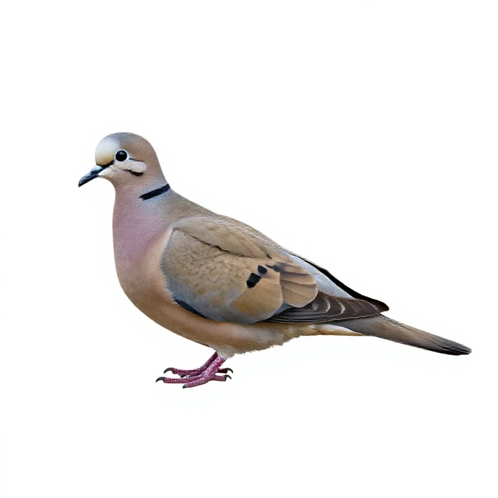 Mourning dove isolated on a white background