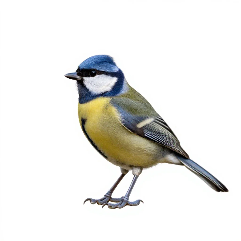 Nonpasserine bird isolated on a white background