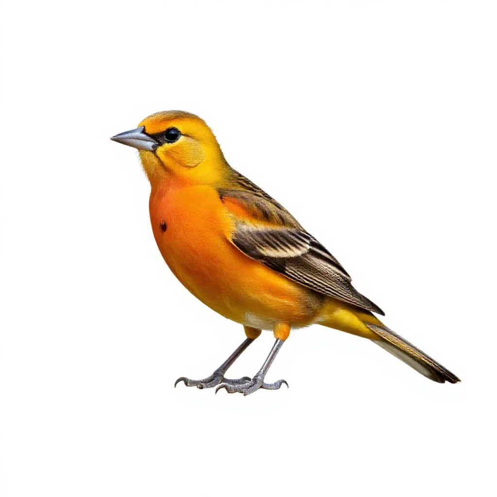 Northern oriole isolated on a white background