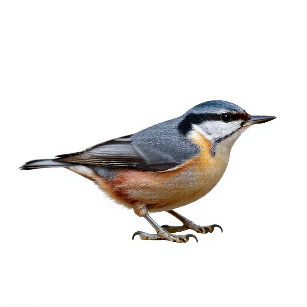 Nuthatch isolated on a white background