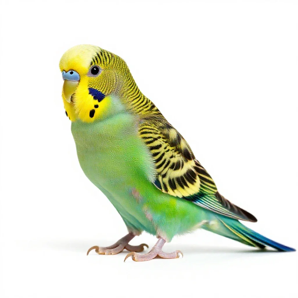 Parakeet isolated on a white background