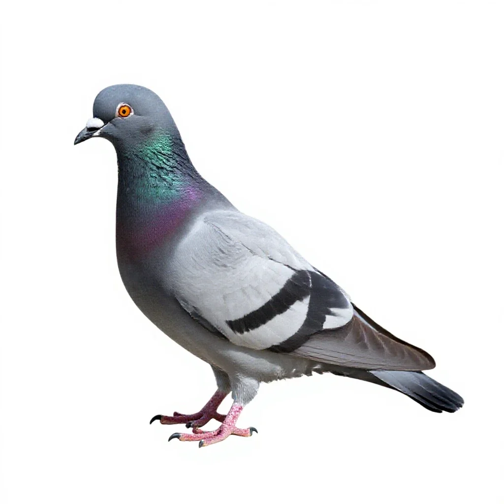Passenger pigeon isolated on a white background