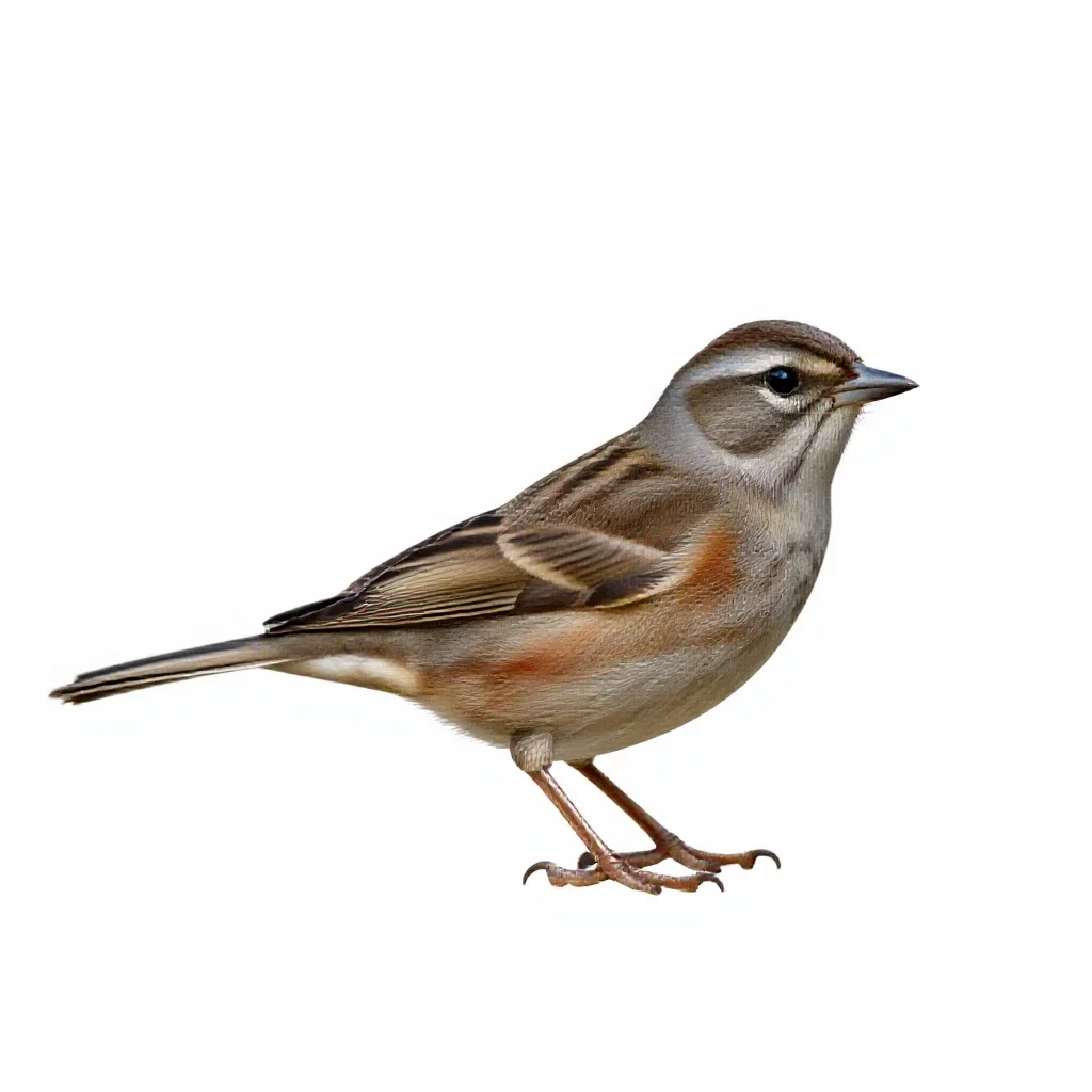 Passerine isolated on a white background