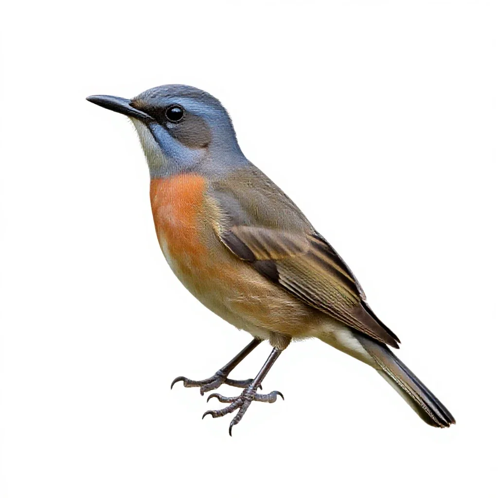 Piciform bird isolated on a white background