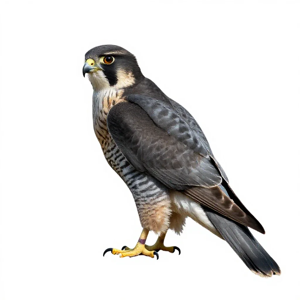 Pigeon hawk isolated on a white background