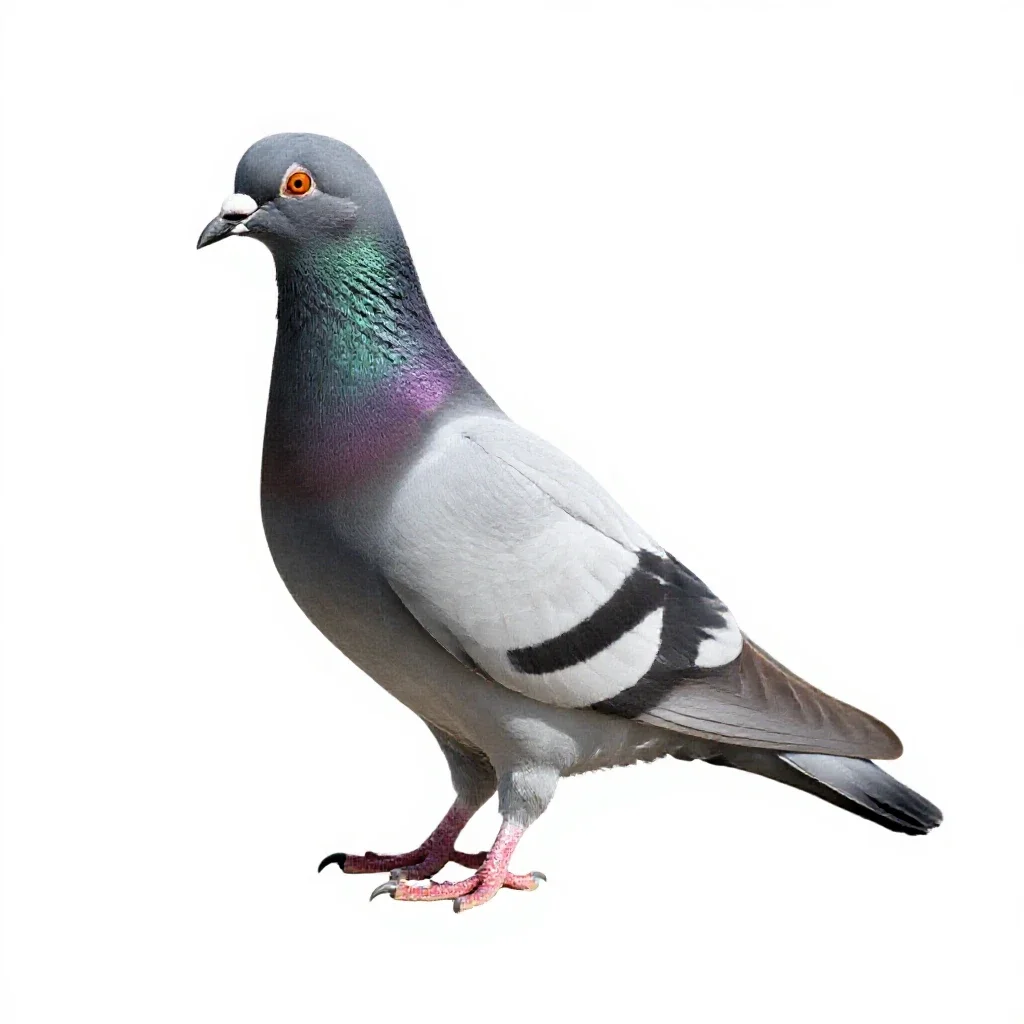 Pigeon isolated on a white background