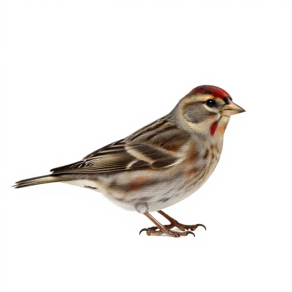 Pine siskin isolated on a white background