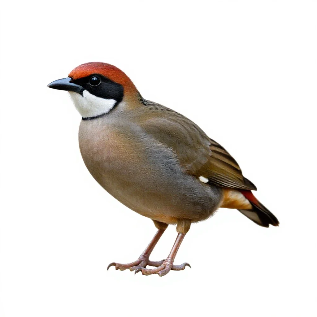 Pitta isolated on a white background