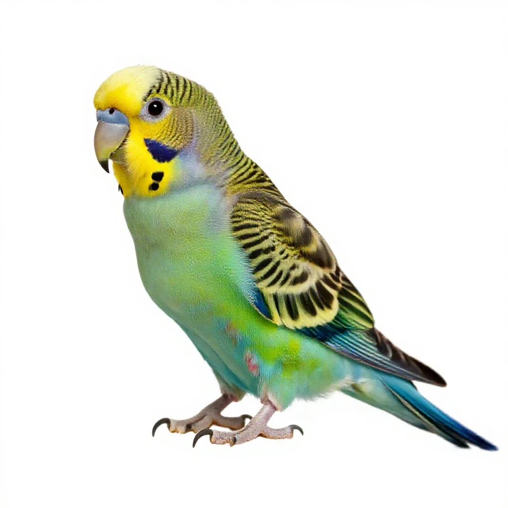 Popinjay isolated on a white background