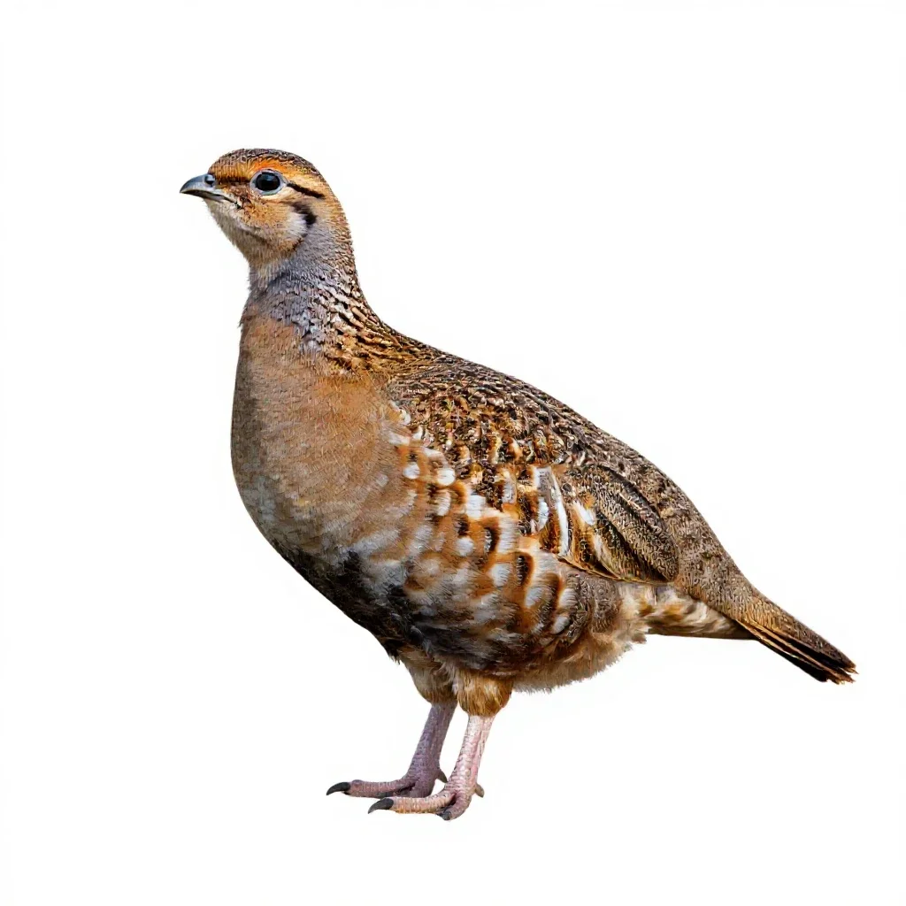 Prairie chicken isolated on a white background