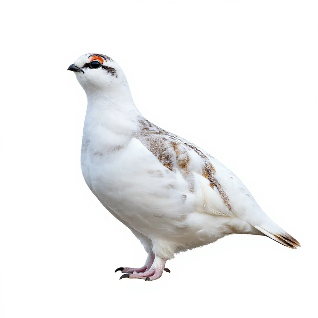 Ptarmigan isolated on a white background