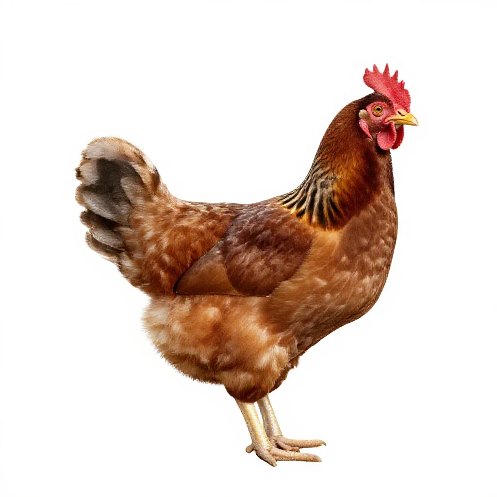 Pullet isolated on a white background