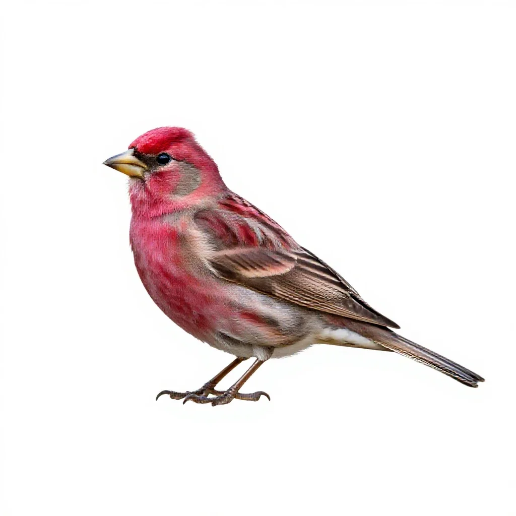 Purple finch isolated on a white background