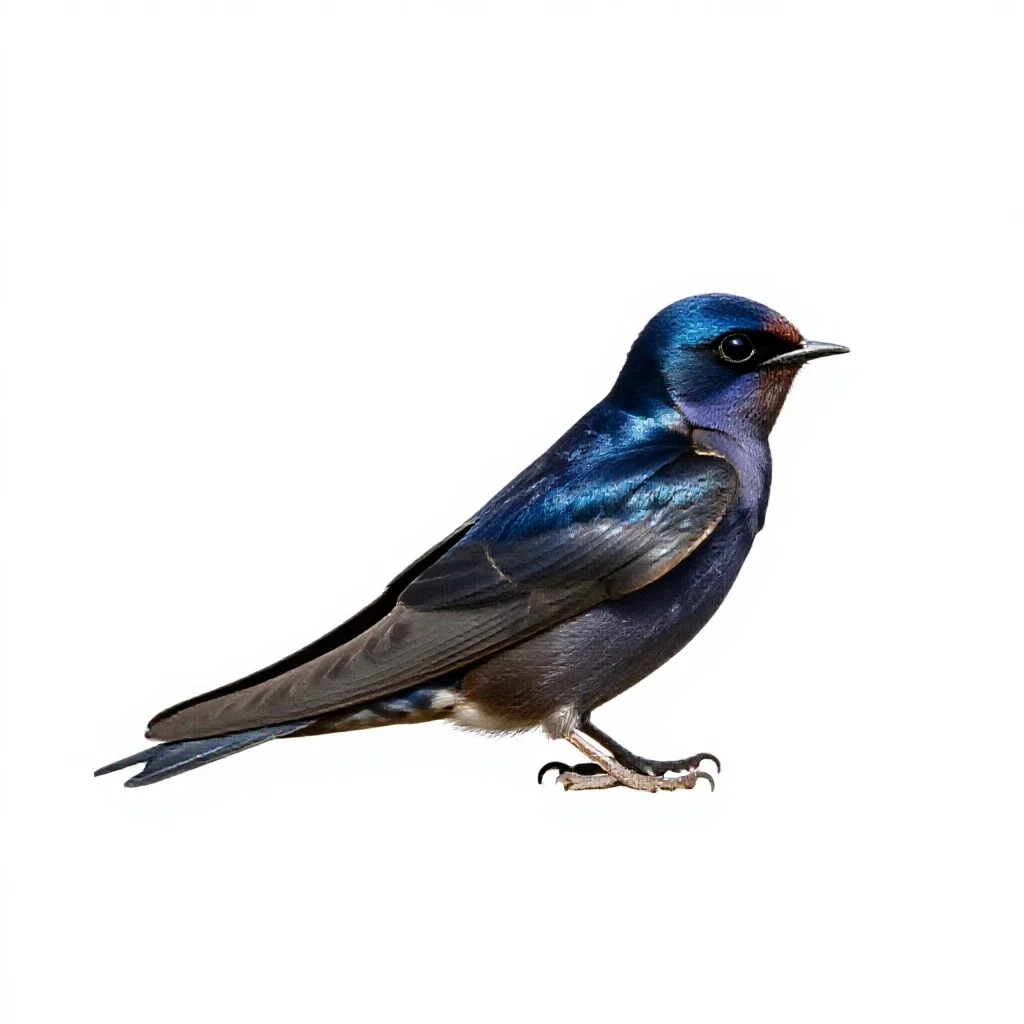 Purple martin isolated on a white background