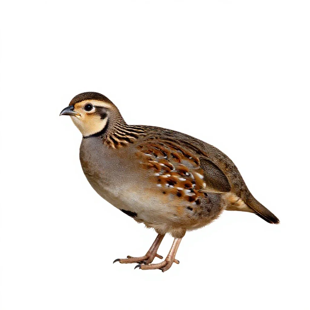 Quail isolated on a white background