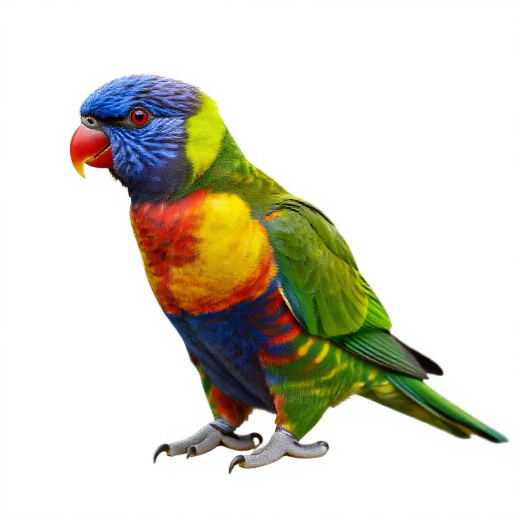 Rainbow lorikeet isolated on a white background