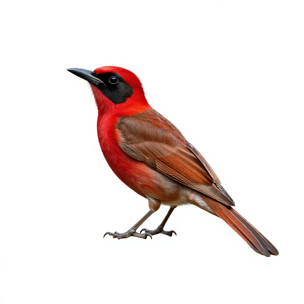 Red-shafted flicker isolated on a white background