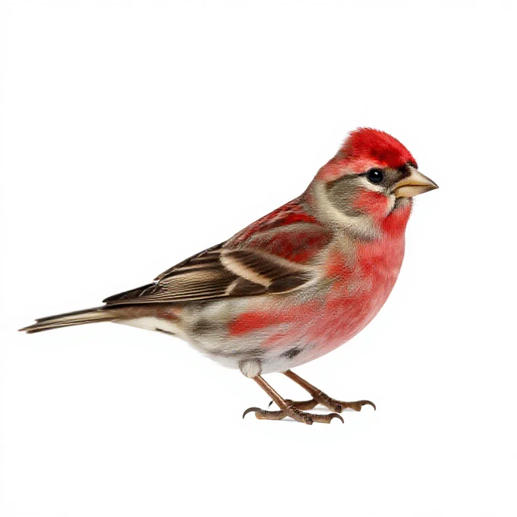 Redpoll isolated on a white background
