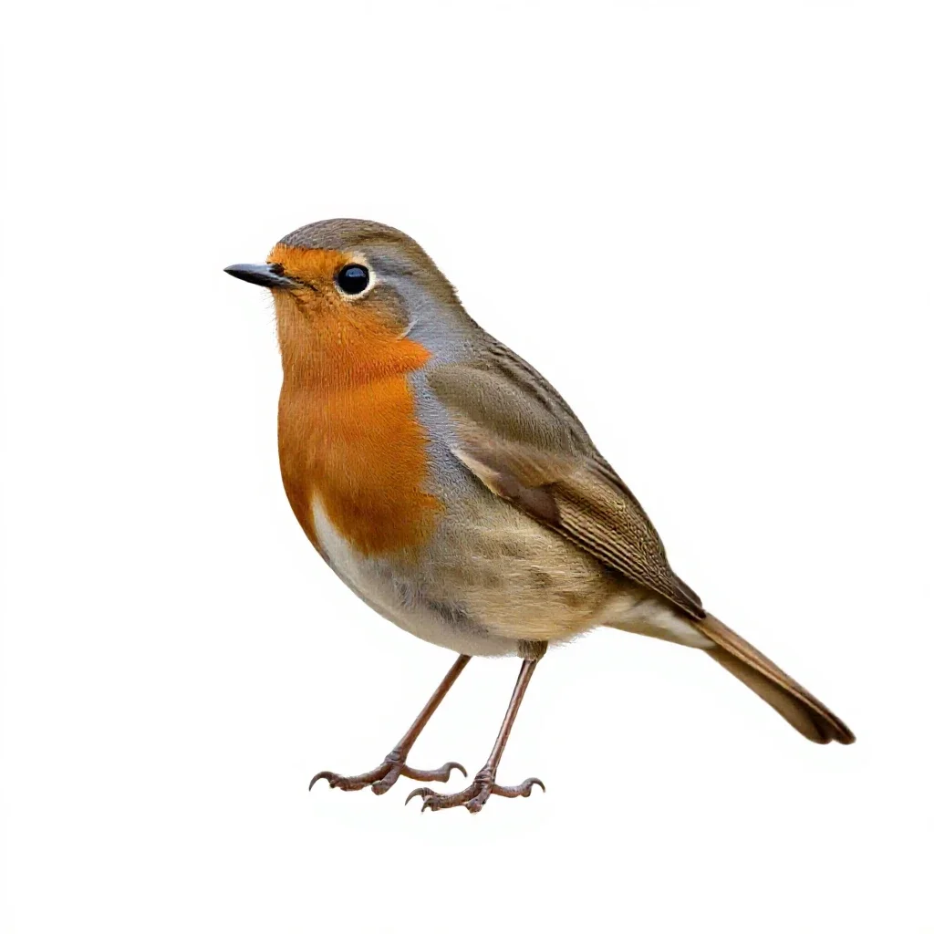 Redstart isolated on a white background