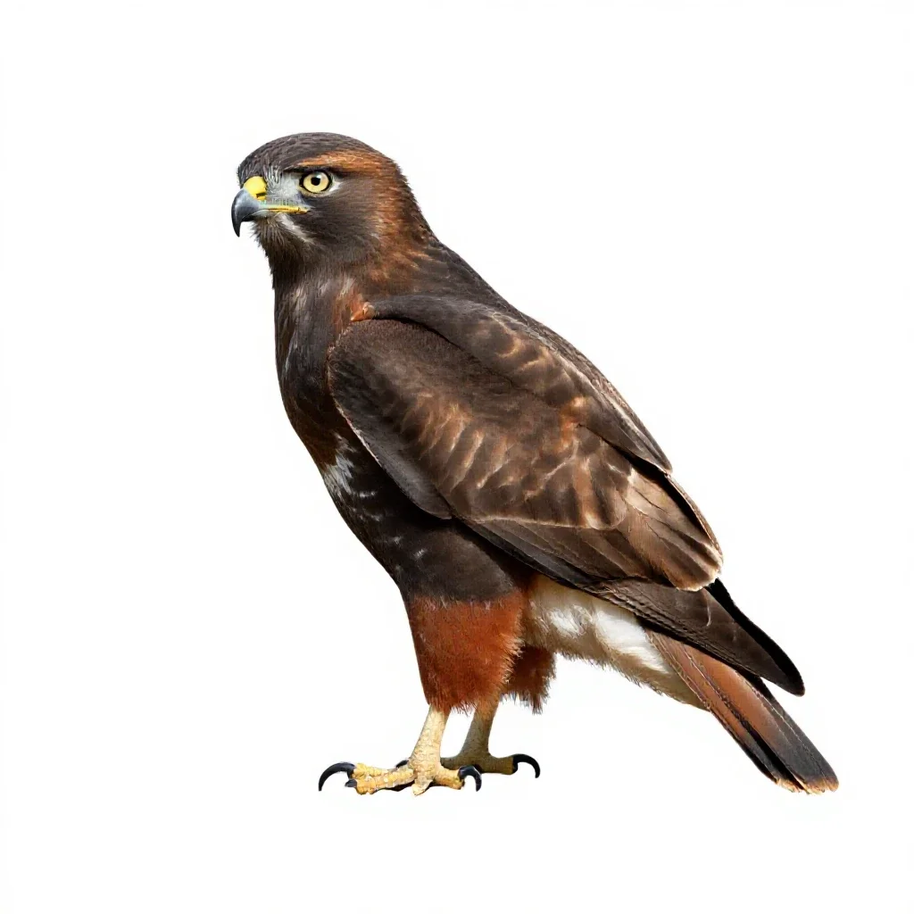 Redtail isolated on a white background