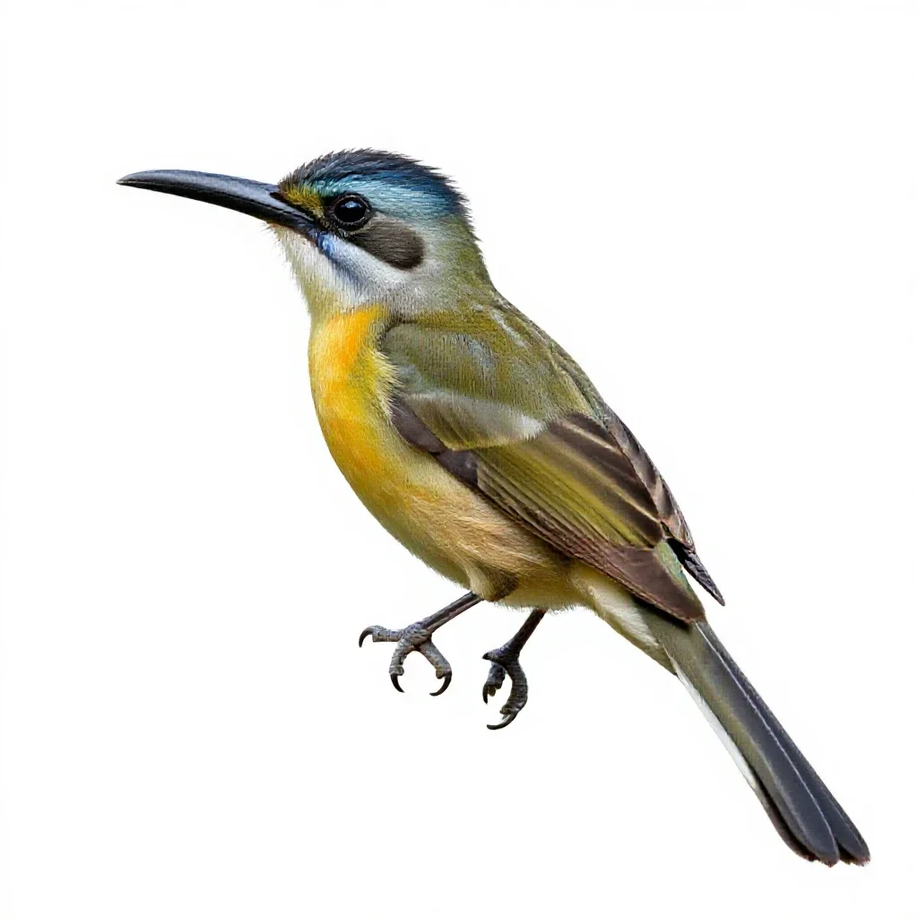 Riflebird isolated on a white background