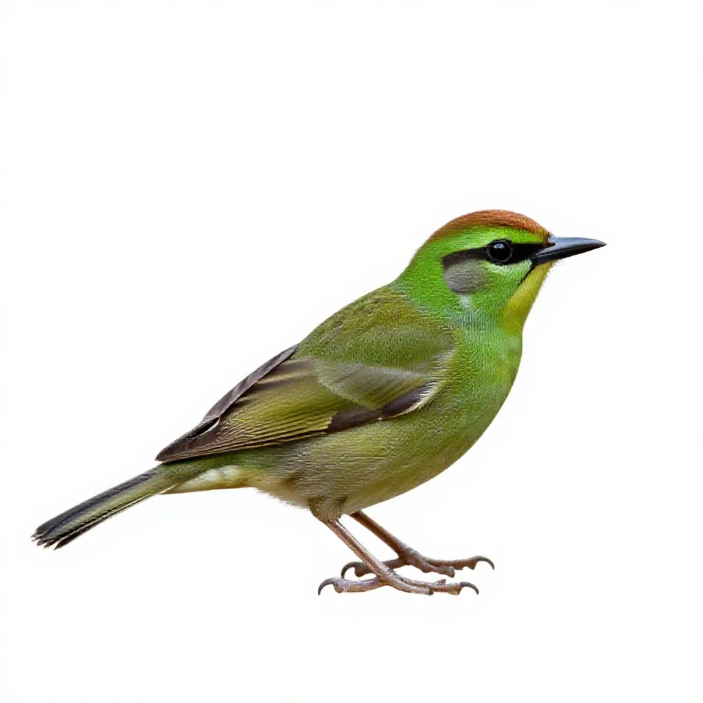 Rifleman bird isolated on a white background