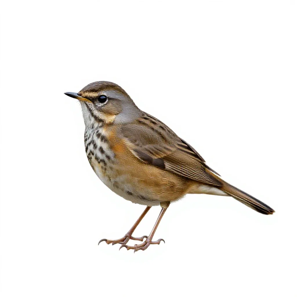 Ring ouzel isolated on a white background