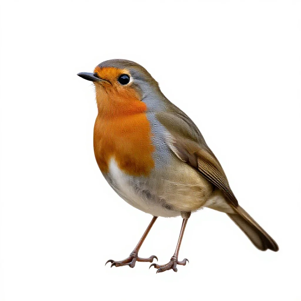 Robin isolated on a white background