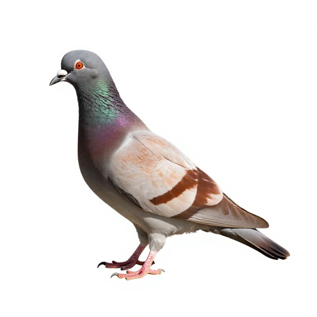 Rock dove isolated on a white background