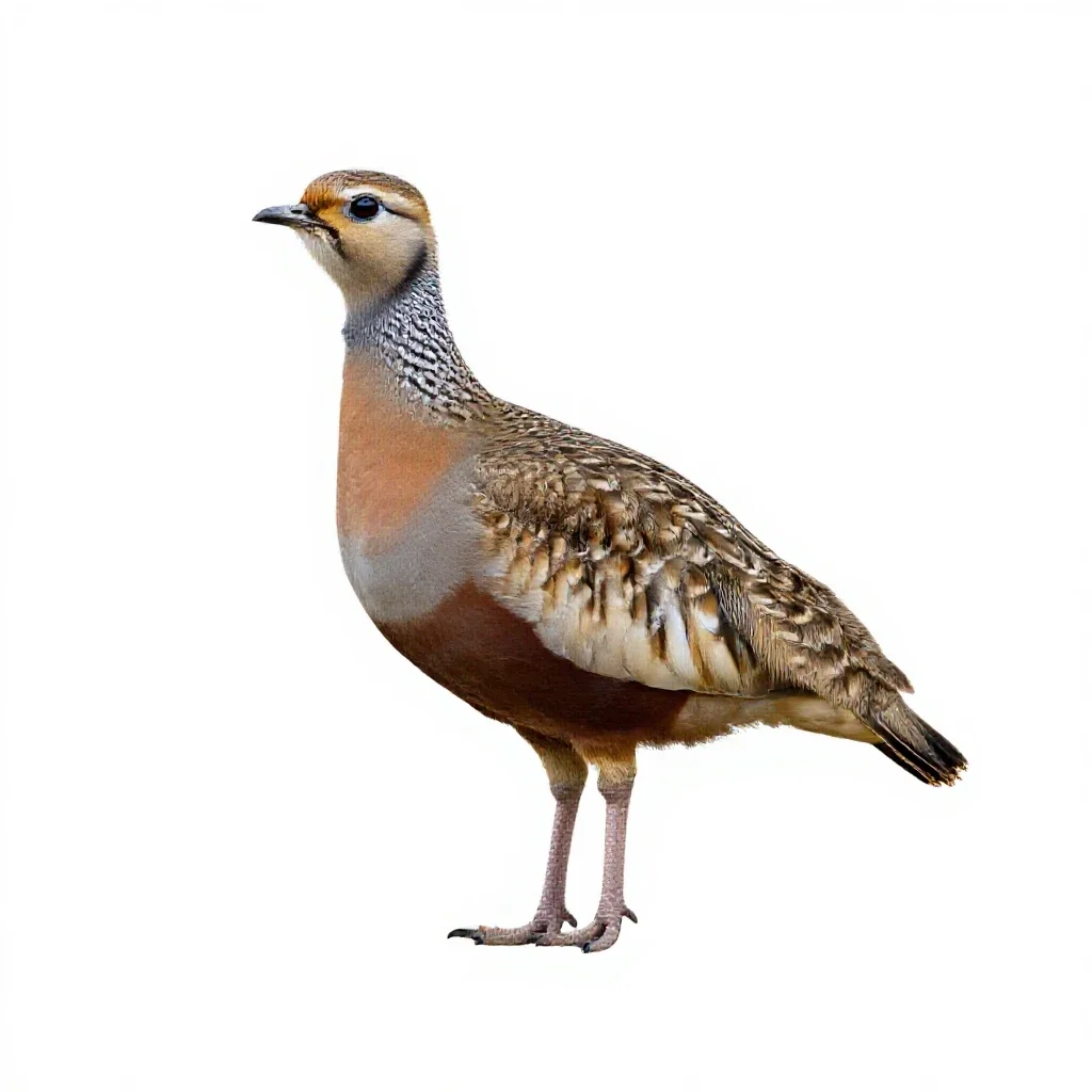 Sandgrouse isolated on a white background
