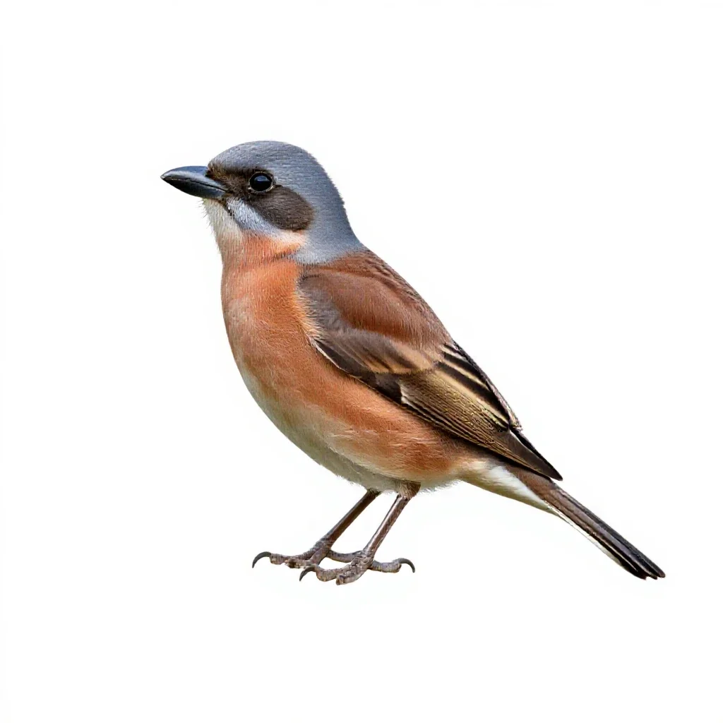 Shrike isolated on a white background