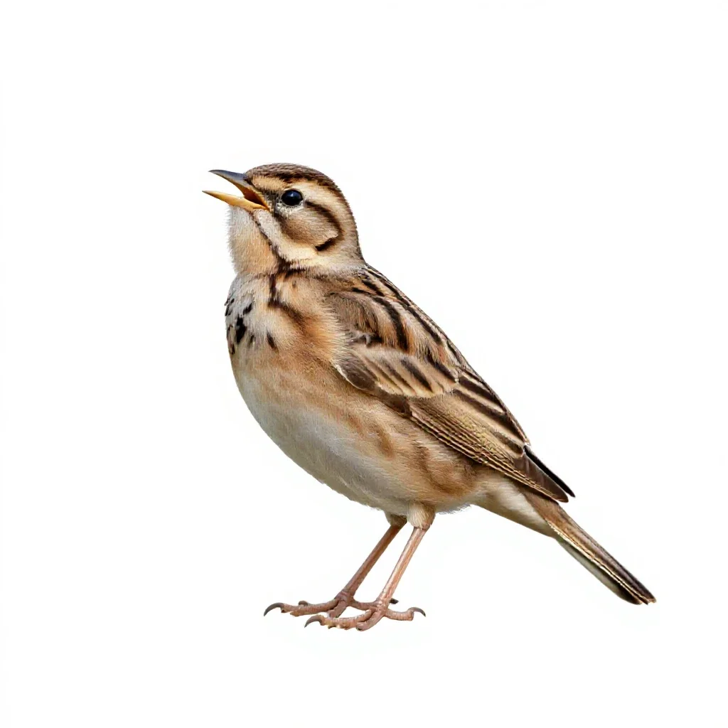 Skylark isolated on a white background
