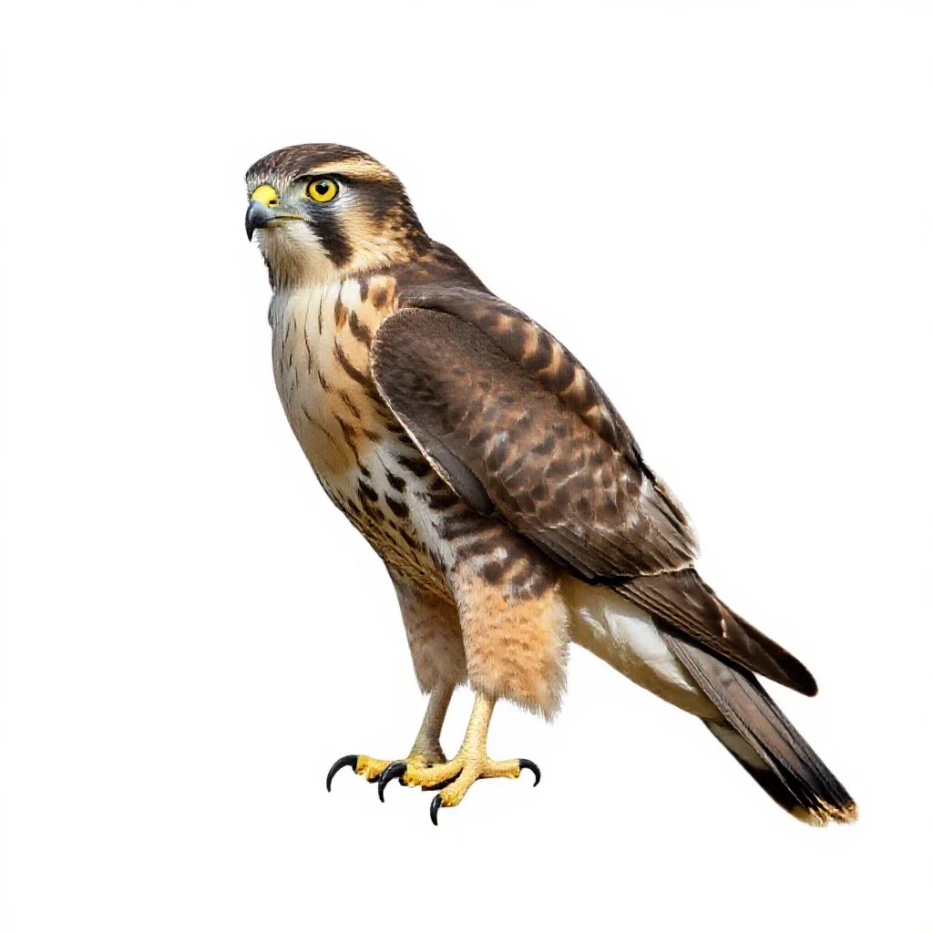 Sparrow hawk isolated on a white background