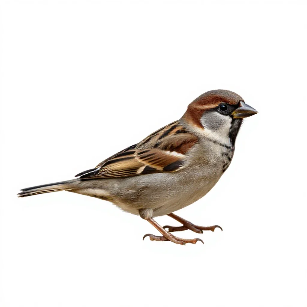 Sparrow isolated on a white background