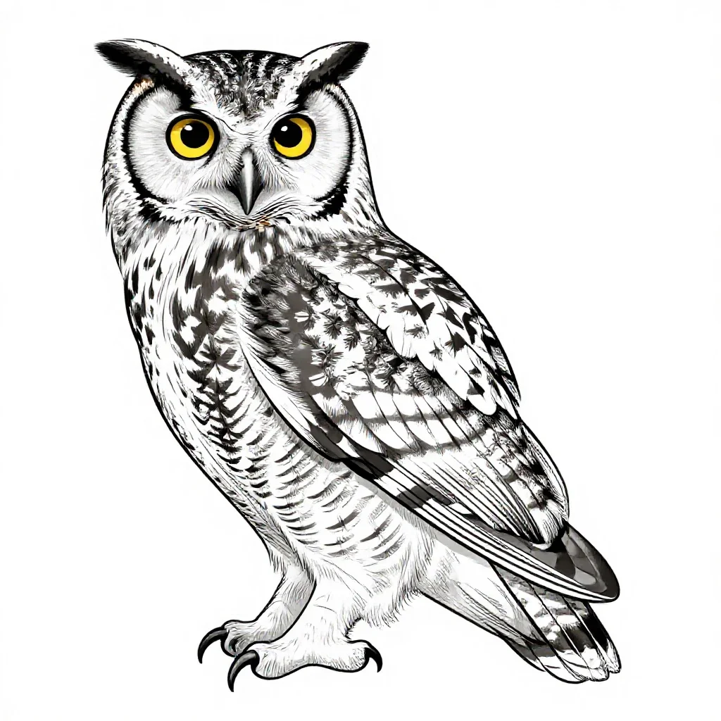 Spotted owl isolated on a white background