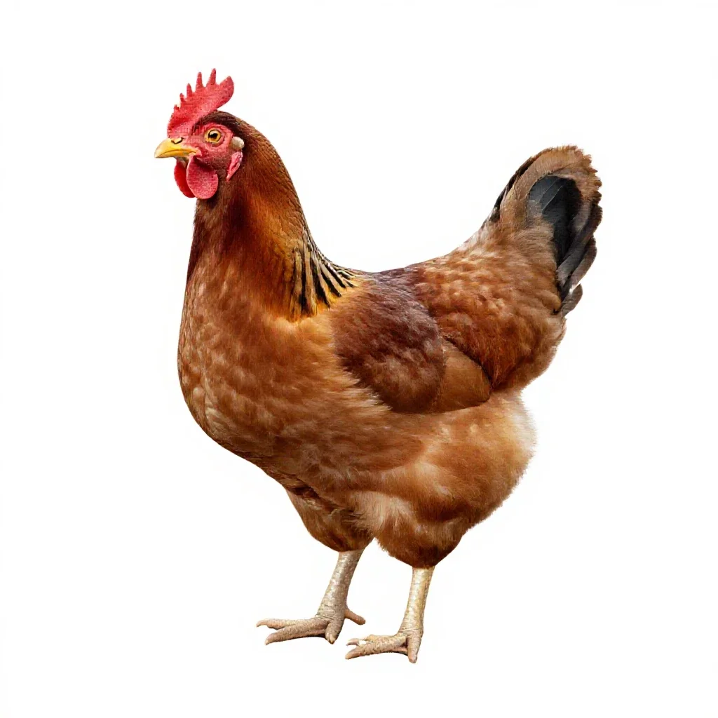 Spring chicken isolated on a white background