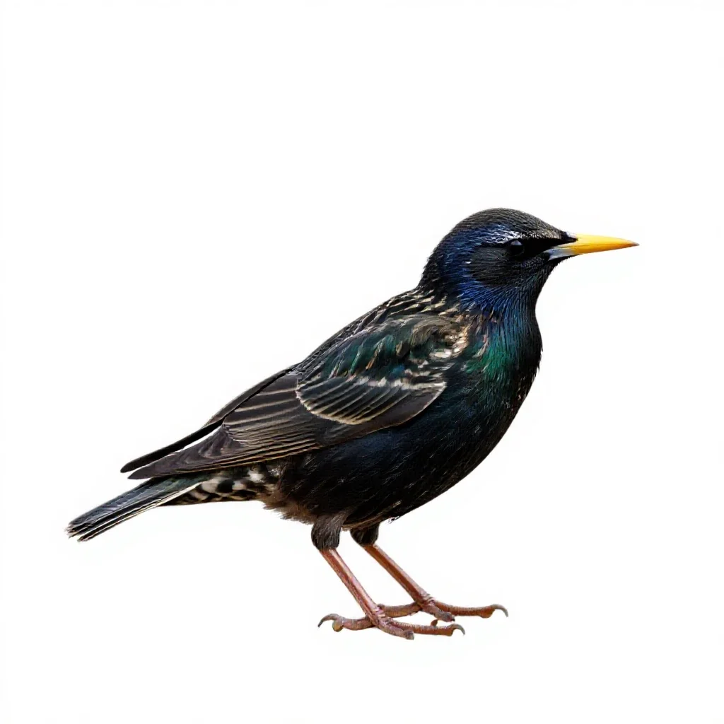 Starling isolated on a white background