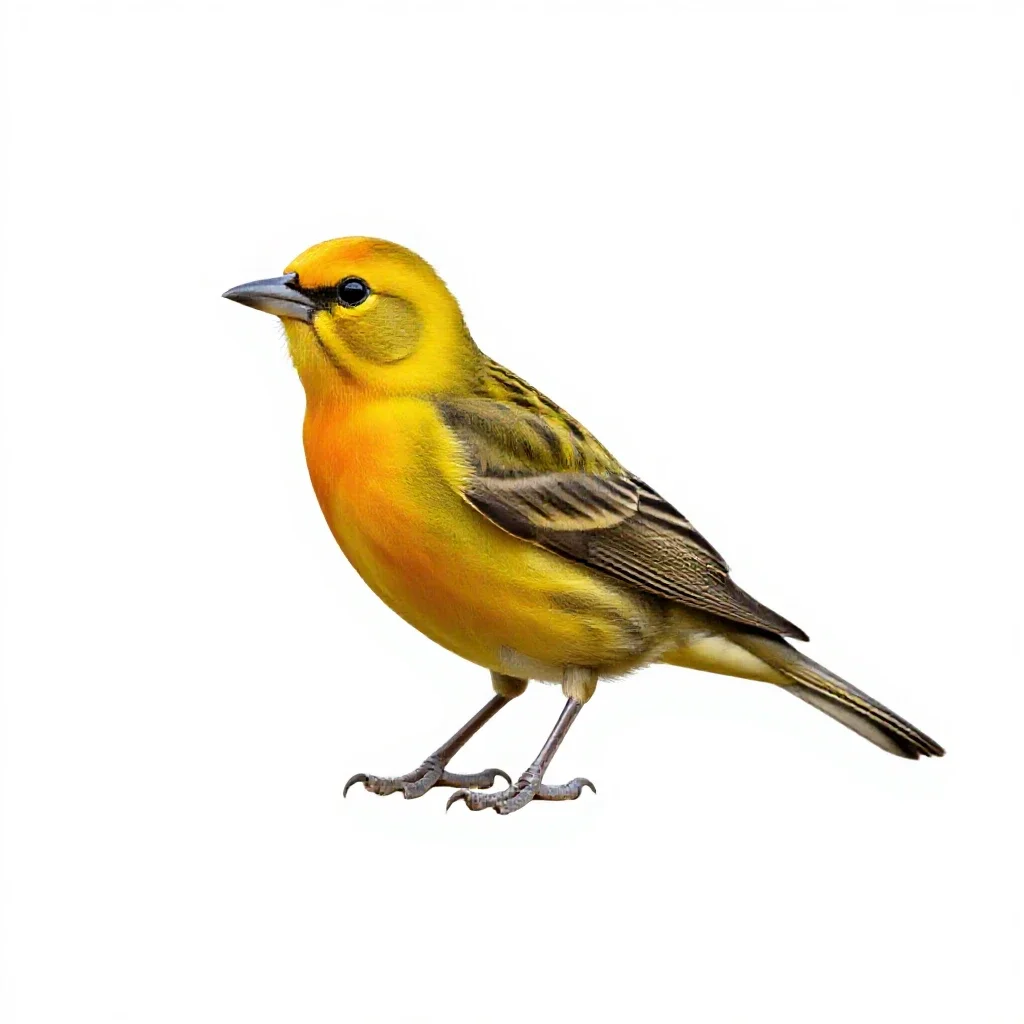 Summer tanager isolated on a white background