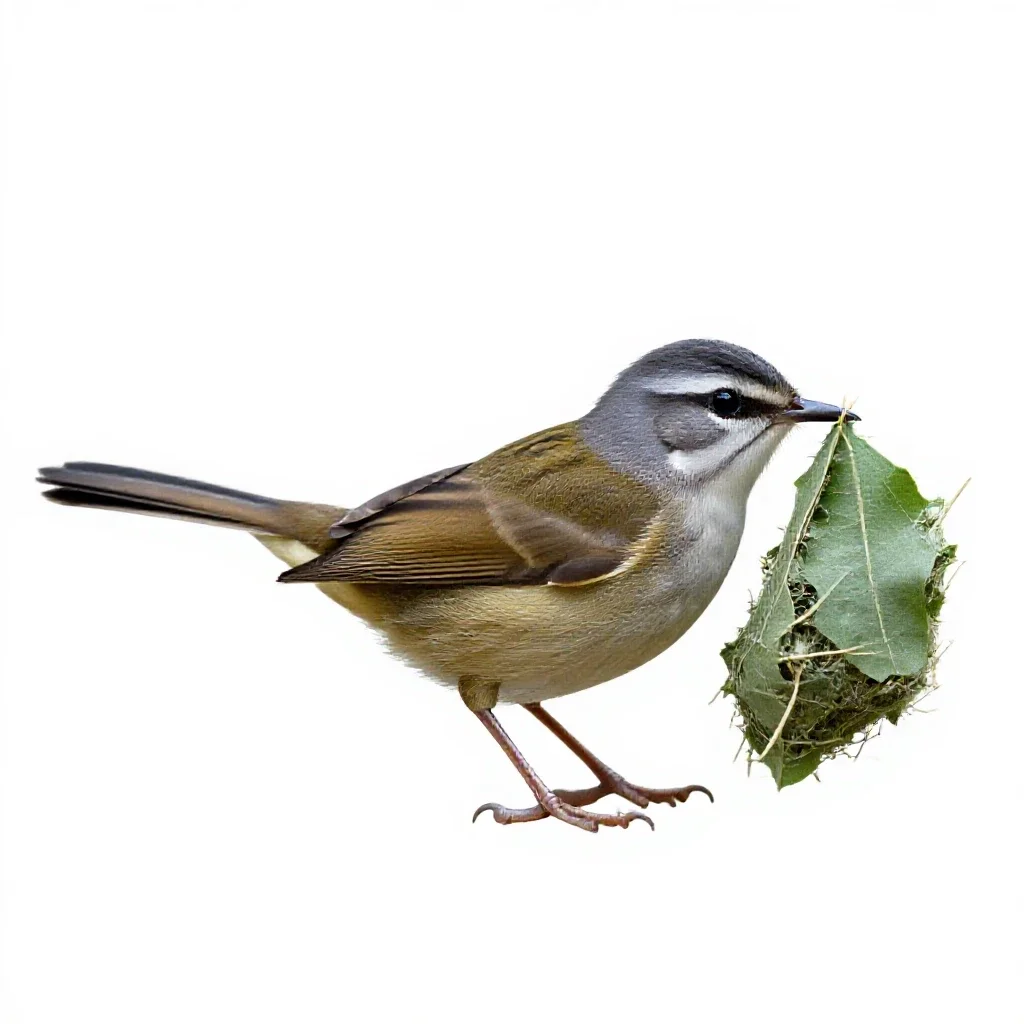Tailorbird isolated on a white background