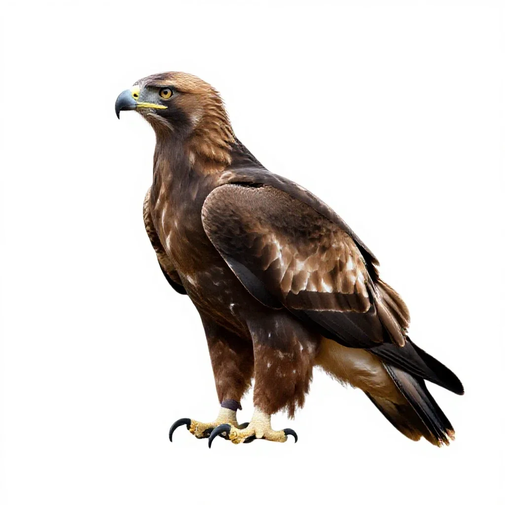 Tawny eagle isolated on a white background