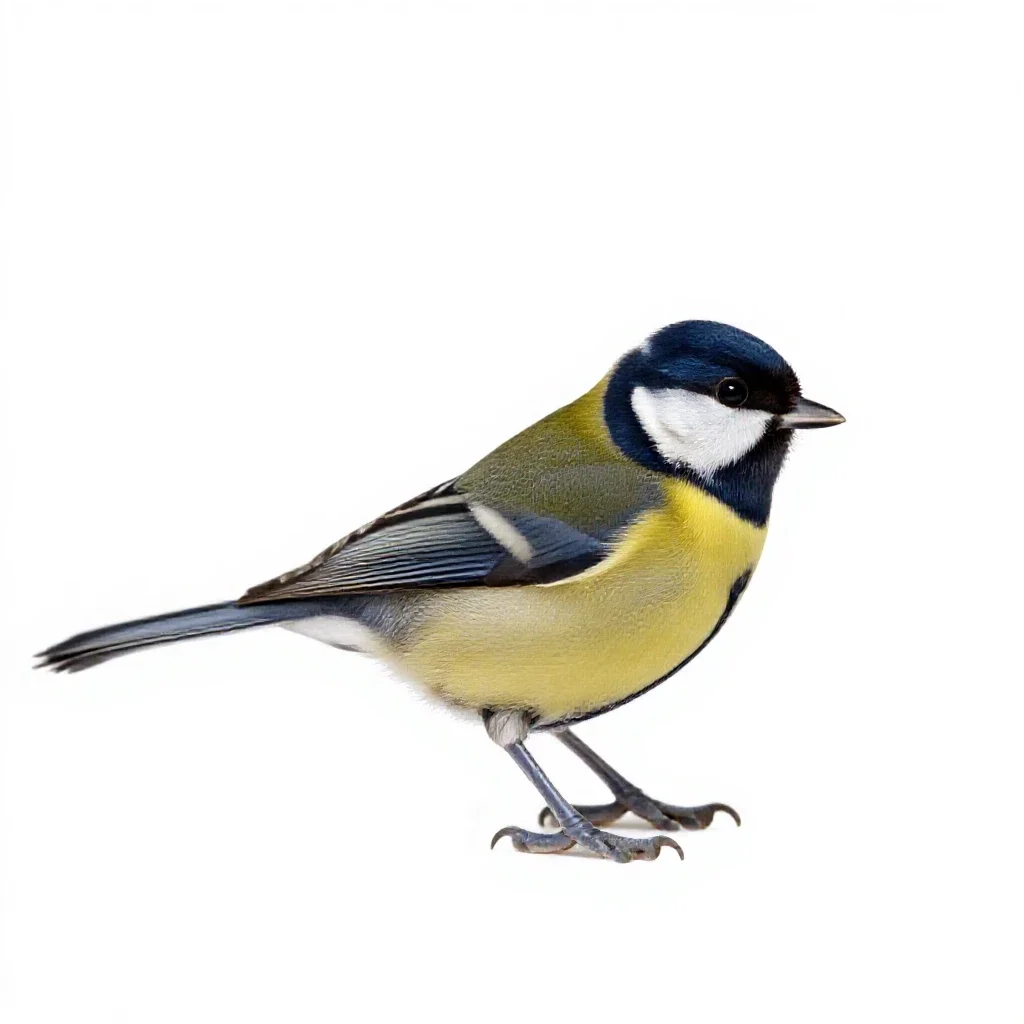 Titmouse isolated on a white background