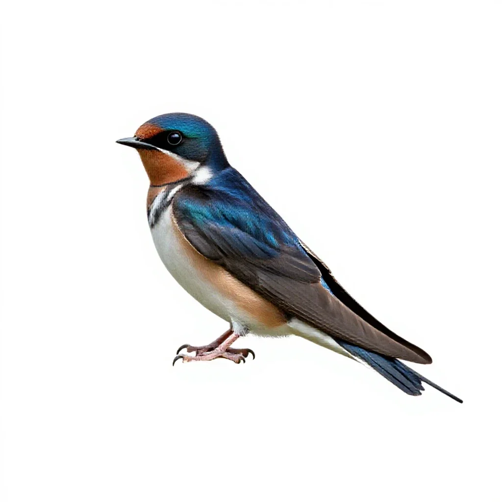 Tree swallow isolated on a white background