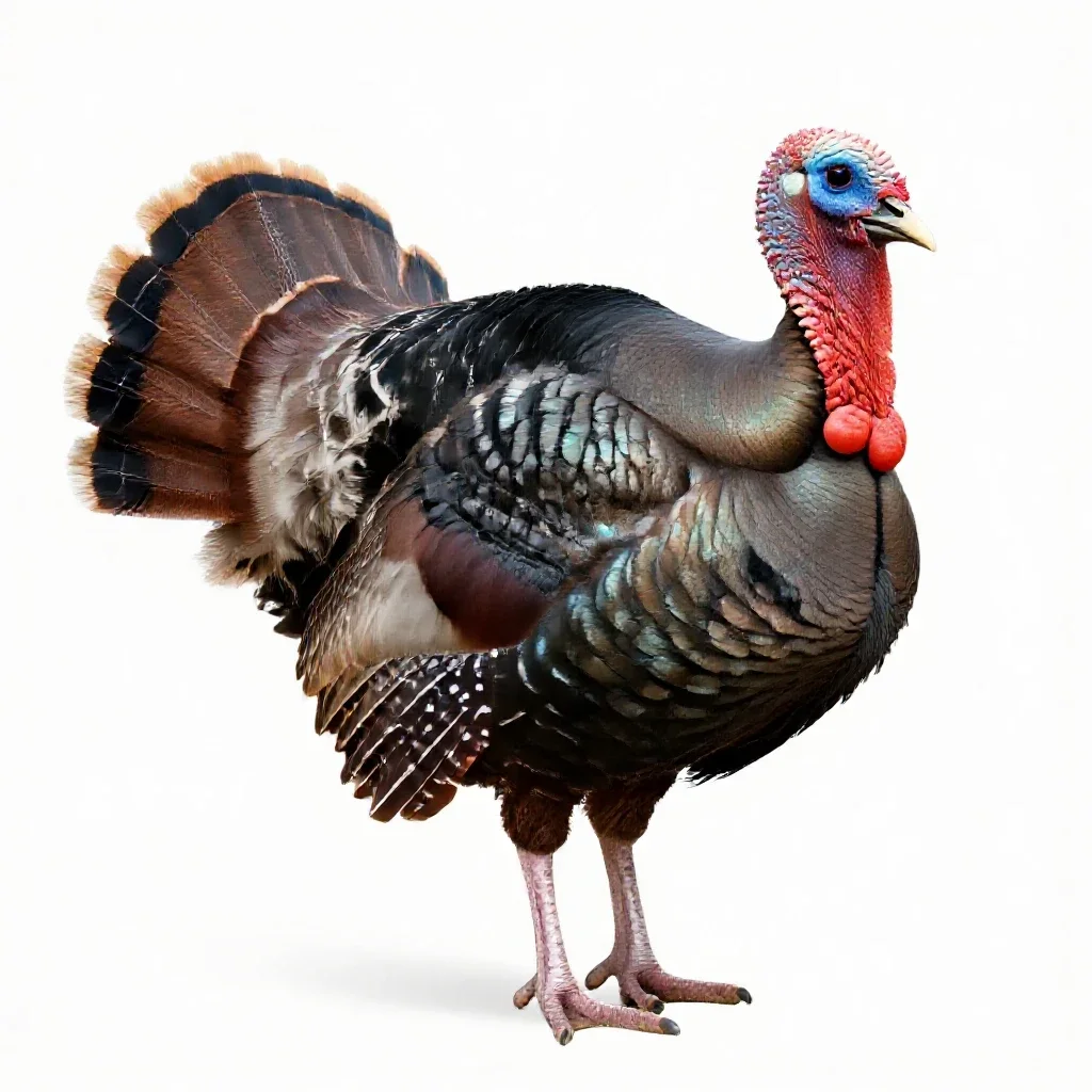 Turkey cock isolated on a white background