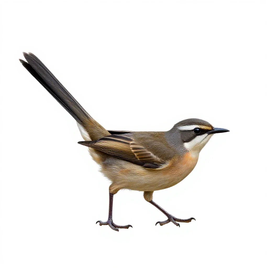 Wagtail isolated on a white background