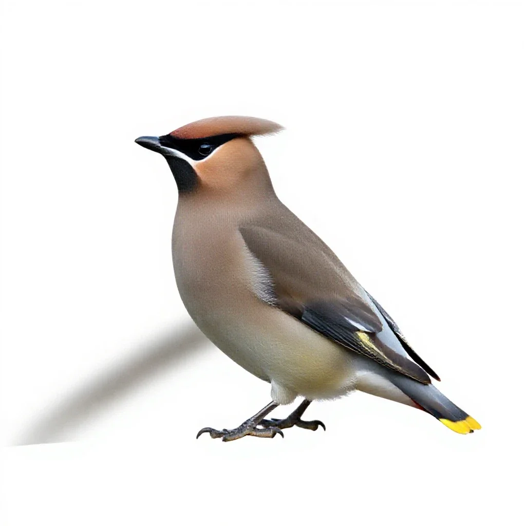Waxwing isolated on a white background