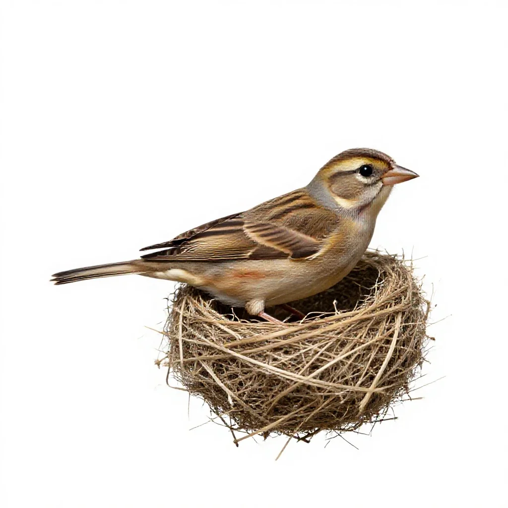 Weaver isolated on a white background