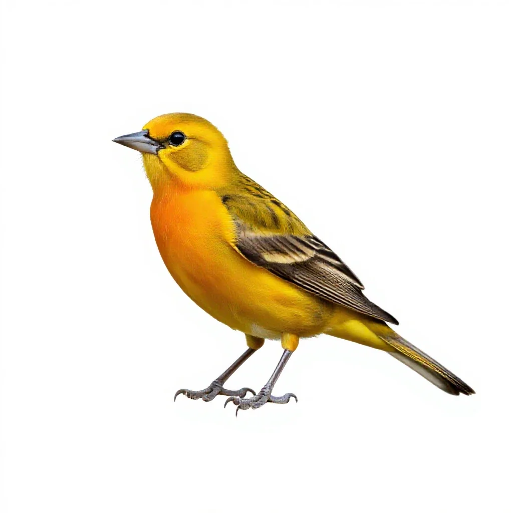 Western tanager isolated on a white background